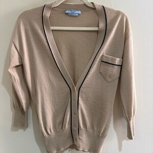 Prada Women’s Silk/Wool Cardigan Sweater Sz 38